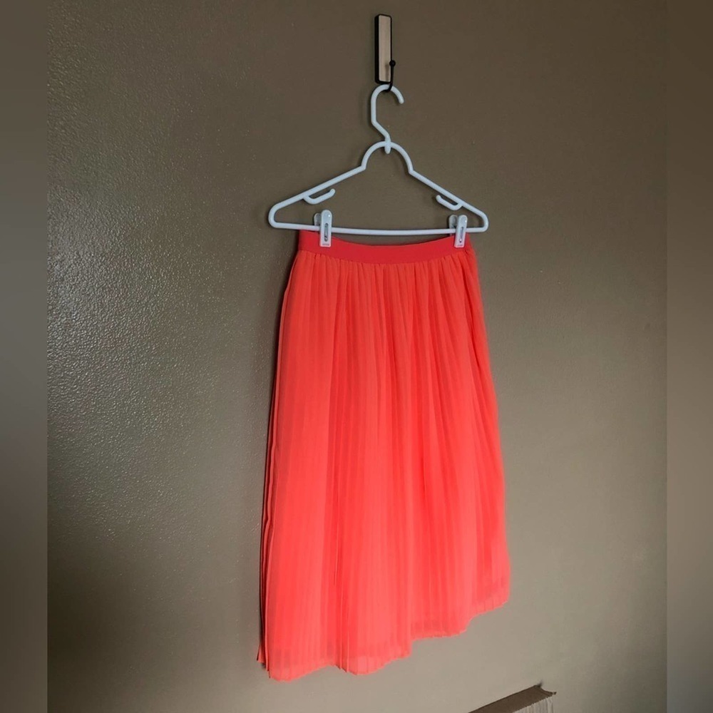 A new day Neon Coral / Orange Midi skirt size XS